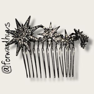 Kristin Ess The Celestial Comb – Dark Silver – Rhinestone Hair Comb